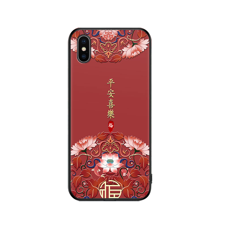苹果XS手机壳中国风女款iPhoneX手机套男硅胶苹果Xs保护套磨砂防摔苹果x软壳iPhoneXS防滑耐脏耐磨软壳薄