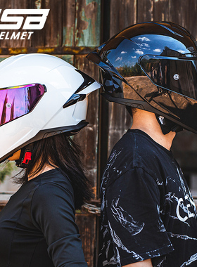 gsb361GT摩托车头盔全盔男女通用四季3C认证安全个性大尾翼跑盔