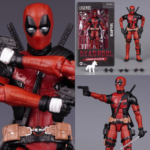 漫威宇宙DeadPool 死侍多关节可动手办模型小贱贱6寸优质版玩具盒