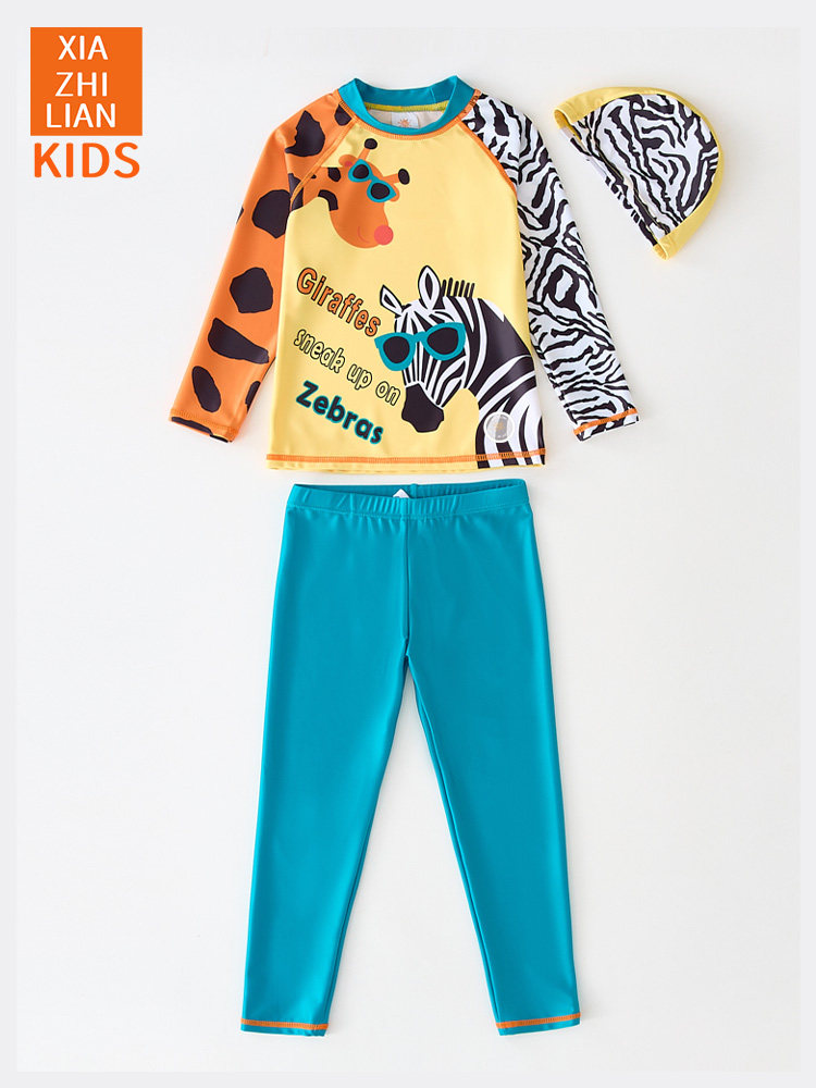 韩国韩范儿童泳衣分体男童长袖长裤小中大童防晒沙滩冲浪服游泳衣,运动/瑜伽/健身/球迷用品,儿童泳衣/裤,淘宝优惠券,粉丝福利购,淘宝优惠卷