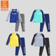 宝宝小中大童冲浪服套装 韩国儿童泳衣男童分体长袖 防晒中大童长裤