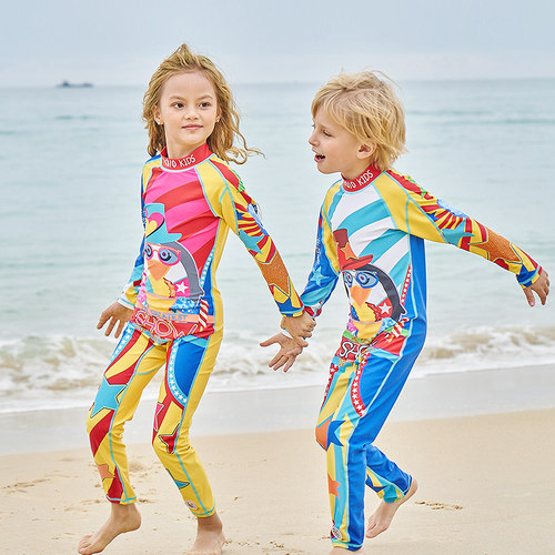 超酷儿童泳衣潜水服长袖夏之恋