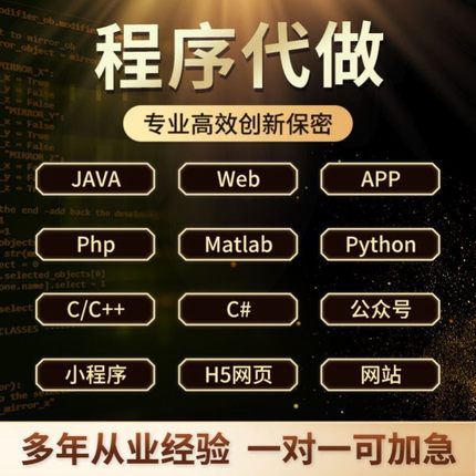 计算机设计java代做程序设计编程Python代编程单片机数据分析sql