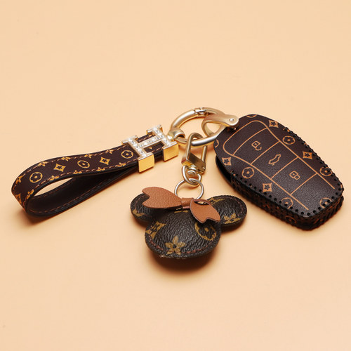 经典老花皮包 思皓车钥匙套专用扣 高档奢华