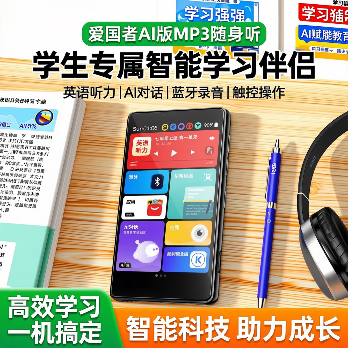 爱国者wifi可上网mp3随身听英语音乐播放器mp4听歌高中学生