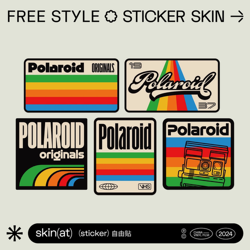 SkinAT拍立得相机贴纸车贴