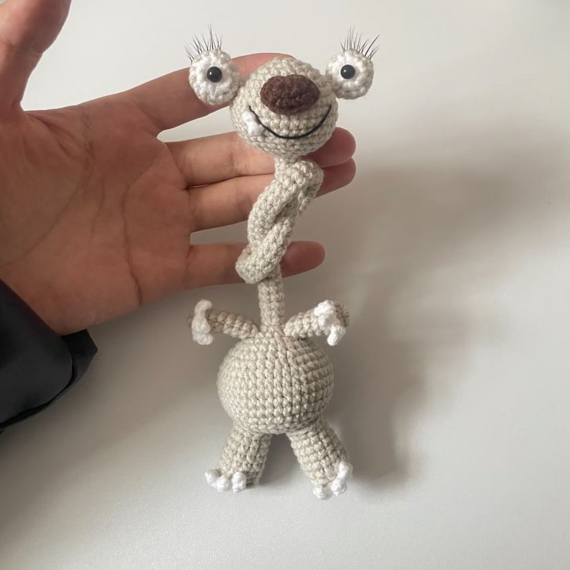 DIY长脖子树懒钩织搞怪玩偶毛线编织材料包钩针创意包挂简单成品,服饰配件/皮带/帽子/围巾,DIY编织材料包,淘宝优惠券,粉丝福利购,淘宝优惠卷
