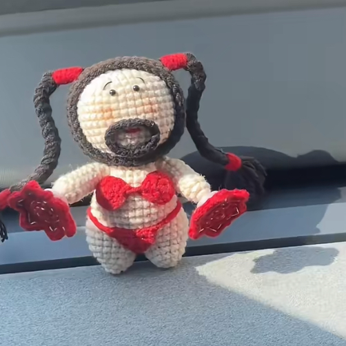 DIY比基尼如花二人转钩织搞怪玩偶毛线编织材料包钩针创意搞怪,服饰配件/皮带/帽子/围巾,DIY编织材料包,淘宝优惠券,粉丝福利购,淘宝优惠卷