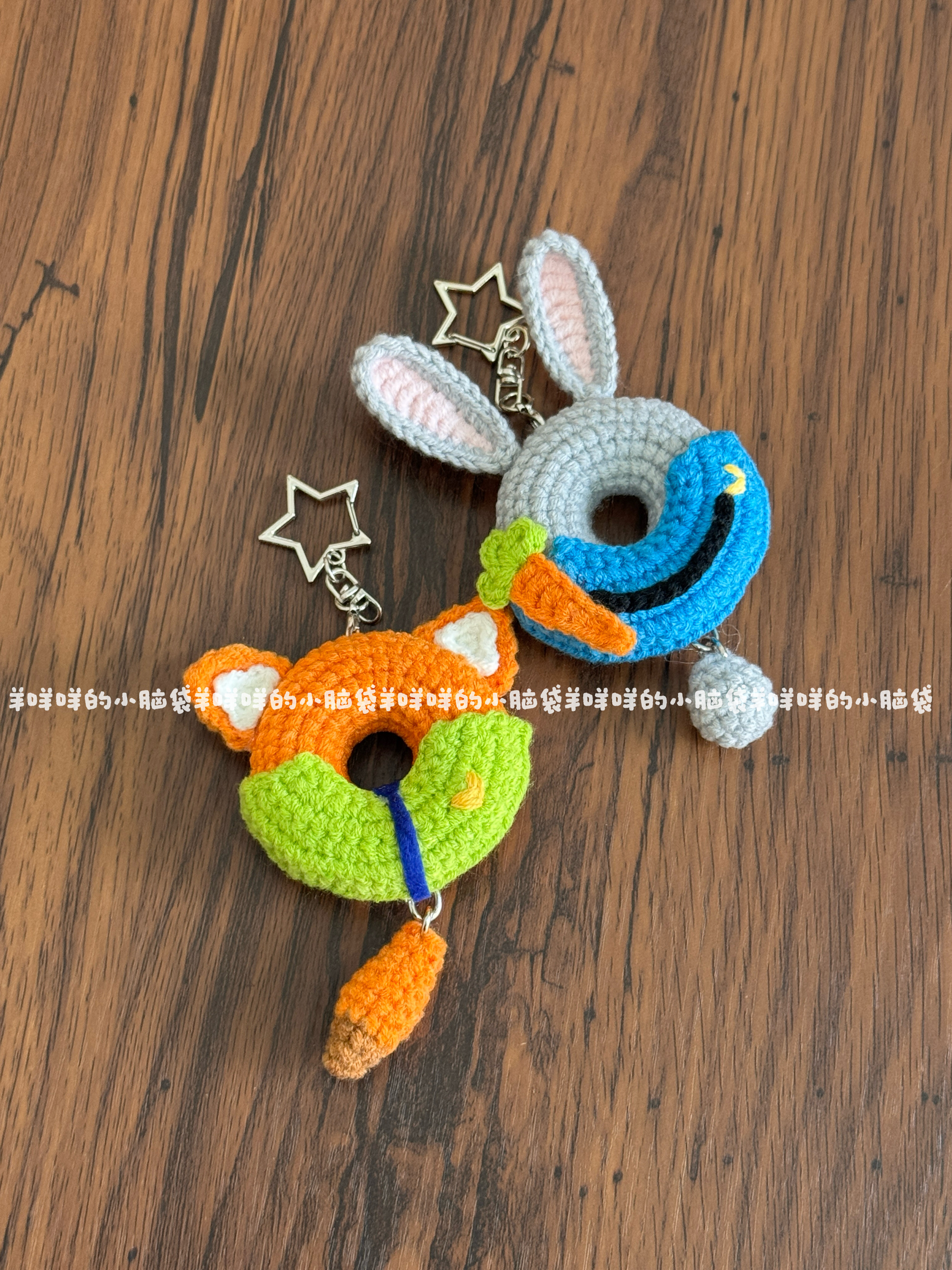 DIY朱迪尼克甜甜圈挂件可爱卡通情侣闺蜜创意钩织毛线材料包成品,服饰配件/皮带/帽子/围巾,DIY编织材料包,淘宝优惠券,粉丝福利购,淘宝优惠卷