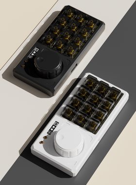 RE铝合金小键盘设计师力反馈旋钮机械键盘自定义客制化男友礼物