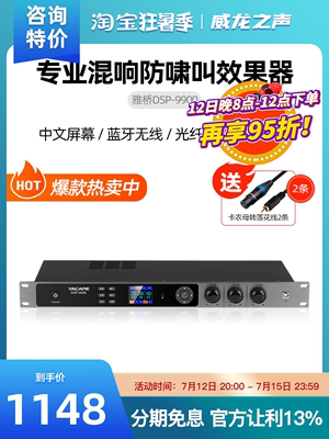 DSP-9900 中文前级效果器9800专业数字音频处理防啸叫混响器