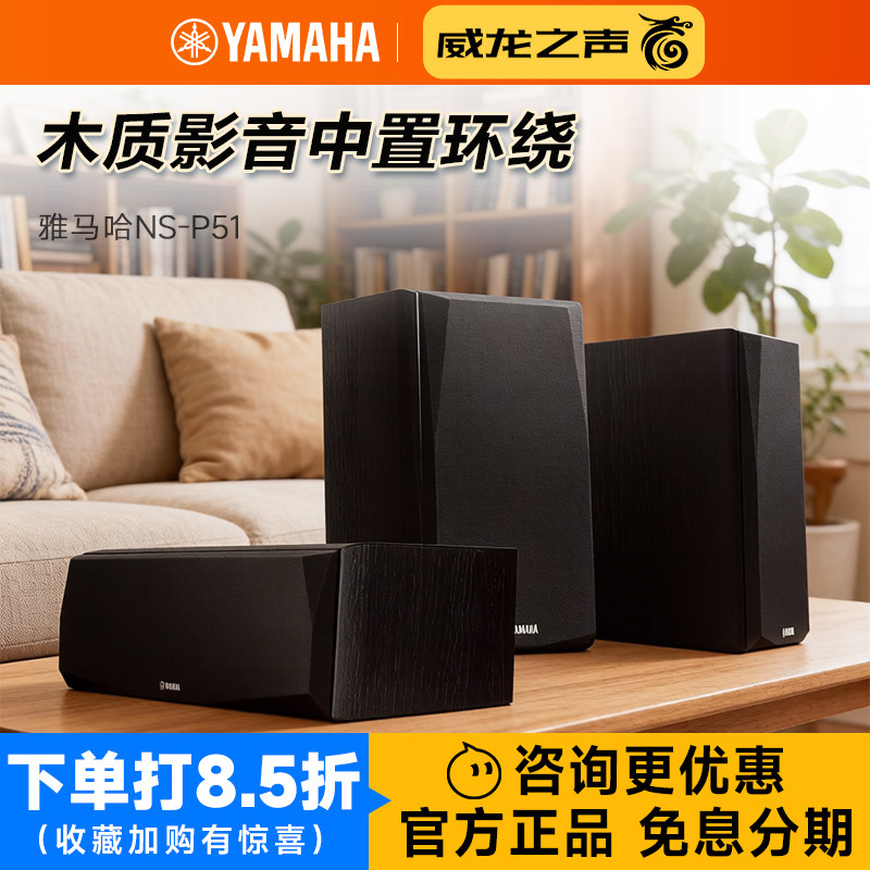 Yamaha/雅马哈 NS-P51中置环绕音箱家庭影院套装5.1音响家用3件套