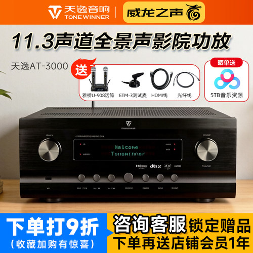 天逸AT-3000旗舰级家庭影院功放