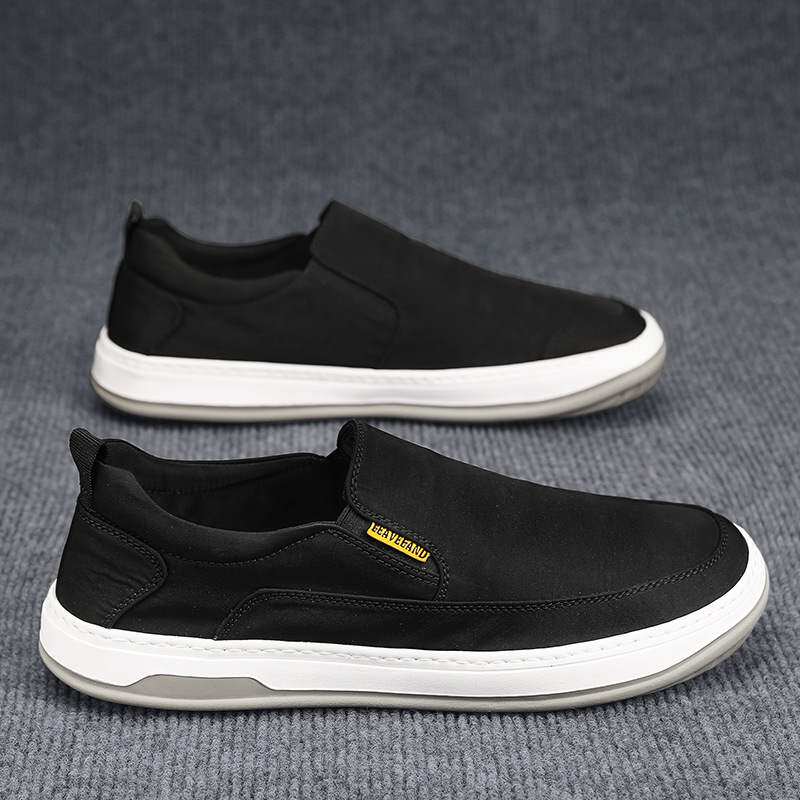 工作男鞋夏季透气薄款冰丝布鞋老北京男士舒适耐磨休闲板鞋