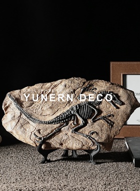 霸王龙恐龙化石标本复古摆件