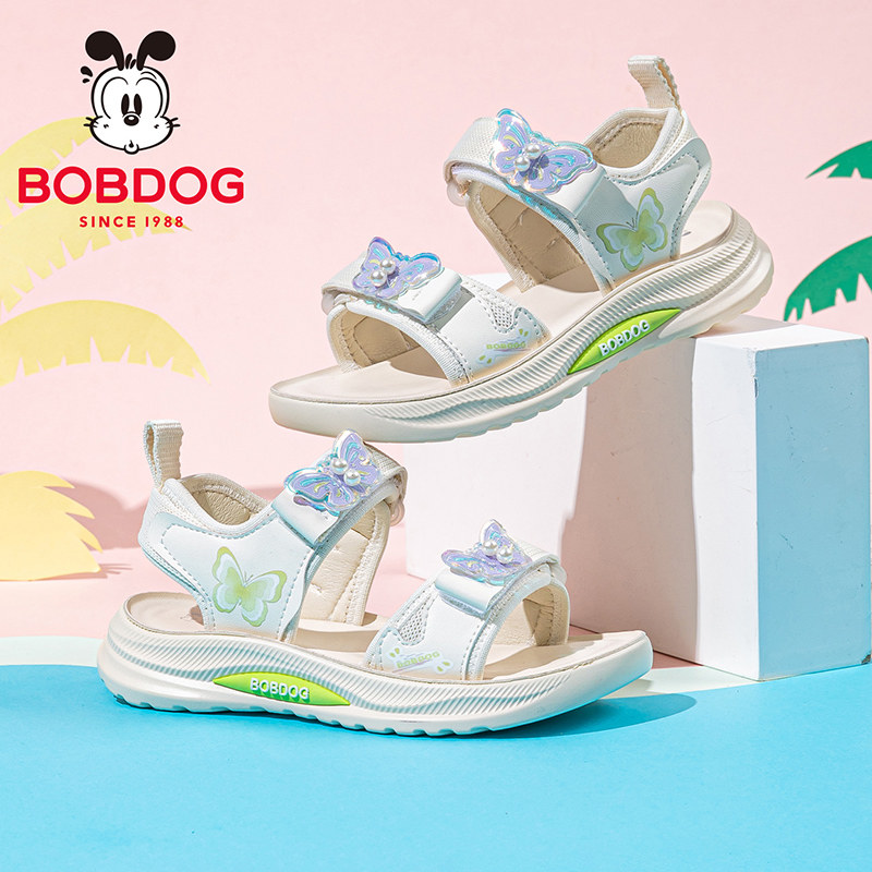 巴布豆童鞋官方旗舰店女童鞋夏款女孩洋气公主鞋夏季女宝运动凉鞋