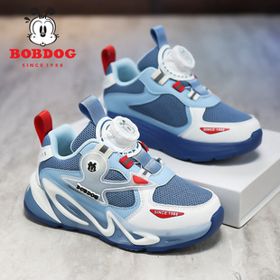 巴布豆男童鞋2026新款春季儿童运动鞋轻便透气软底防滑大童男鞋