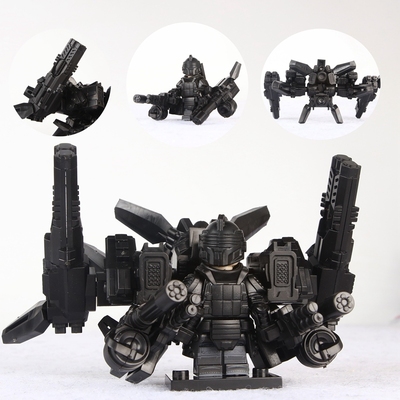 和平精英机甲地铁逃生城市警察七级甲机甲战士人仔积木玩具