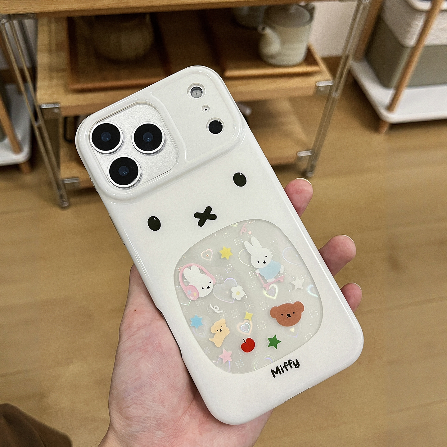 ins韩系镂空镭射苹果手机壳