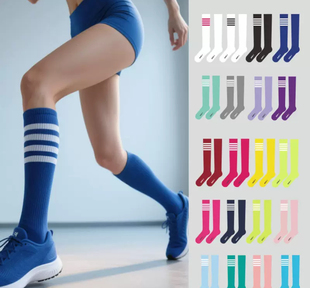 新款压力袜子女士跳绳跑步速干运动袜AB鸳鸯袜小腿袜运动袜