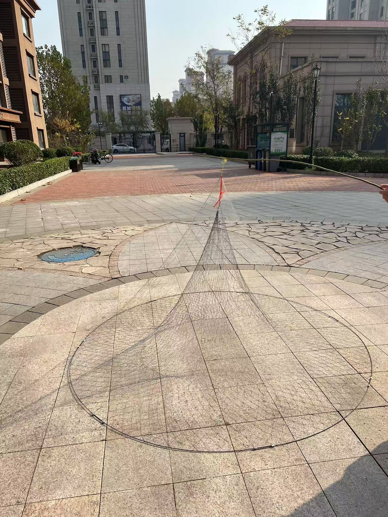 御4TD大龙无人机空投网抛网纯手工网双层