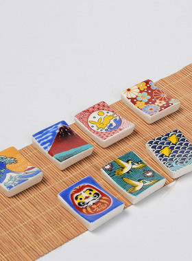 日式陶瓷和风筷子架 新款复古筷托 家居日用餐具 陶瓷摆饰20元4块