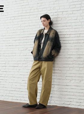 【明星同款】Organic Emotion黄泥染牛仔夹克废土风水洗外套 OE