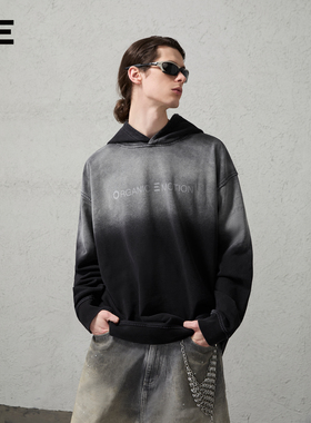 【王安宇同款卫衣】Organic Emotion重磅镭射撞色连帽卫衣外套OE