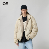 ORGANIC EMOTION双面穿羽绒服防泼水针织茧形加厚落肩羽绒外套OE