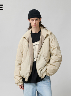 ORGANIC EMOTION双面穿羽绒服防泼水针织茧形加厚落肩羽绒外套OE