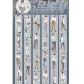 小白家文创12月新品 轻复古简约松弛人物和纸PET手帐胶带 一杯