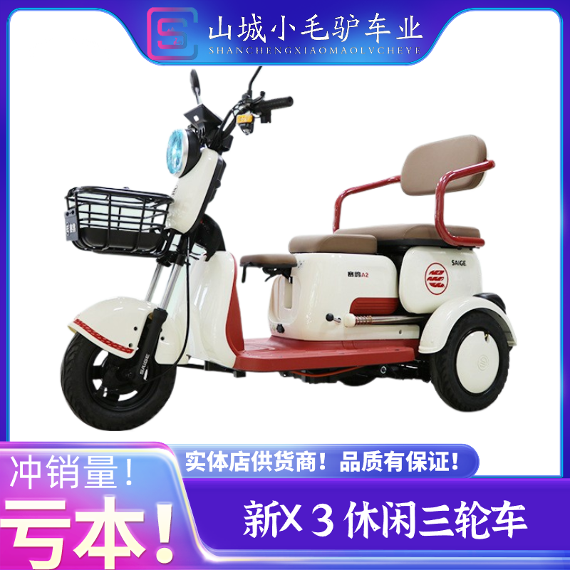 电动三轮车老年休闲代步车家用小型电车女性接送孩子用电瓶车现货