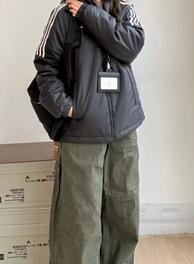 阿迪达斯adidas男装冬季运动保暖连帽上衣夹克棉衣棉服外套KF6755