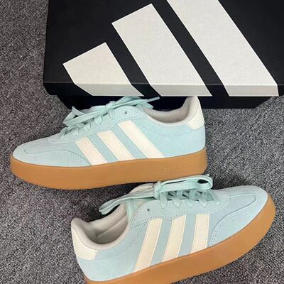 阿迪达斯adidas正品板鞋男女款低帮运动轻便透气休闲鞋JQ4238白蓝