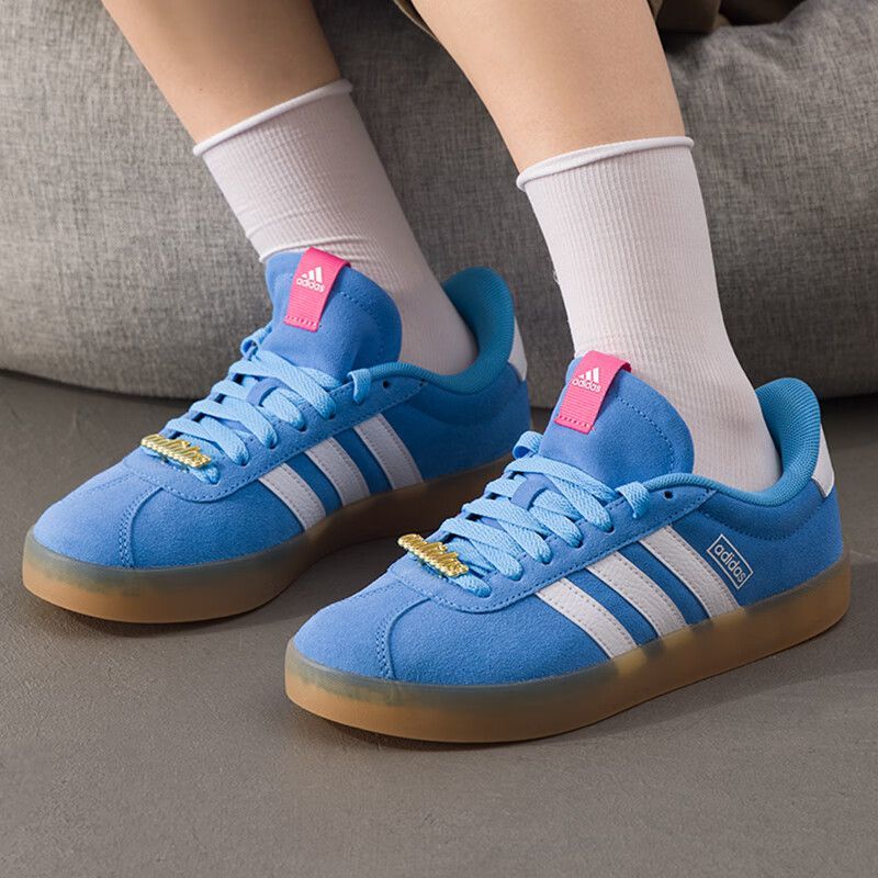阿迪达斯adidas女鞋休闲鞋百搭舒适经典款运动鞋低帮板鞋ID9074蓝
