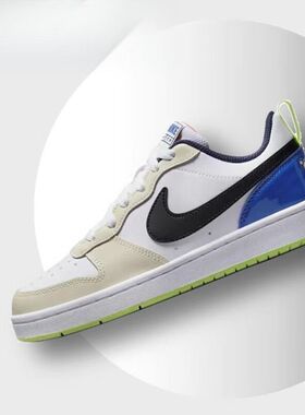 耐克NIKE女子Court白蓝百搭休闲防滑耐磨休闲低帮板鞋 FB1394-101