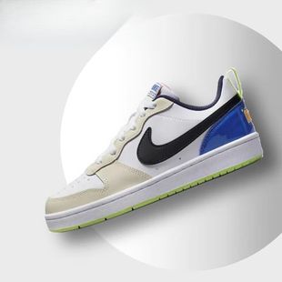 耐克NIKE女子Court白蓝百搭休闲防滑耐磨休闲低帮板鞋 101 FB1394