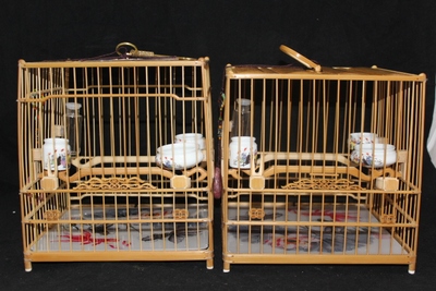 精工扎线门花一板全配绣眼鸟笼