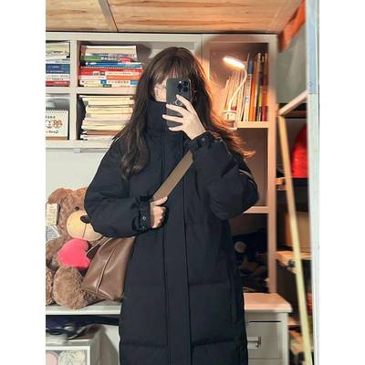 中戏羽绒棉服女2025冬季新款长款过膝棉衣加厚艺考爆款棉袄外套