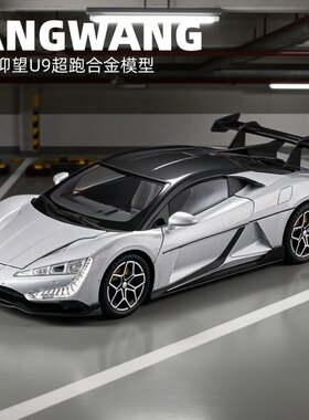 1:24比亚迪仰望U9车模合金汽车模型男孩仿真声光轿跑玩具小车礼物