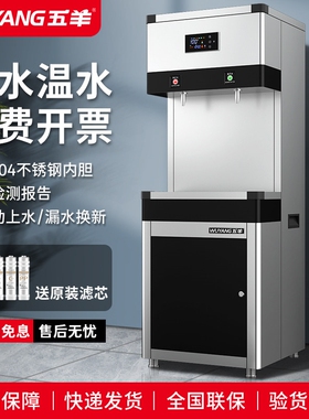 五羊饮水机商用大容量工厂车间学院直饮机不锈钢净水烧开水器校医