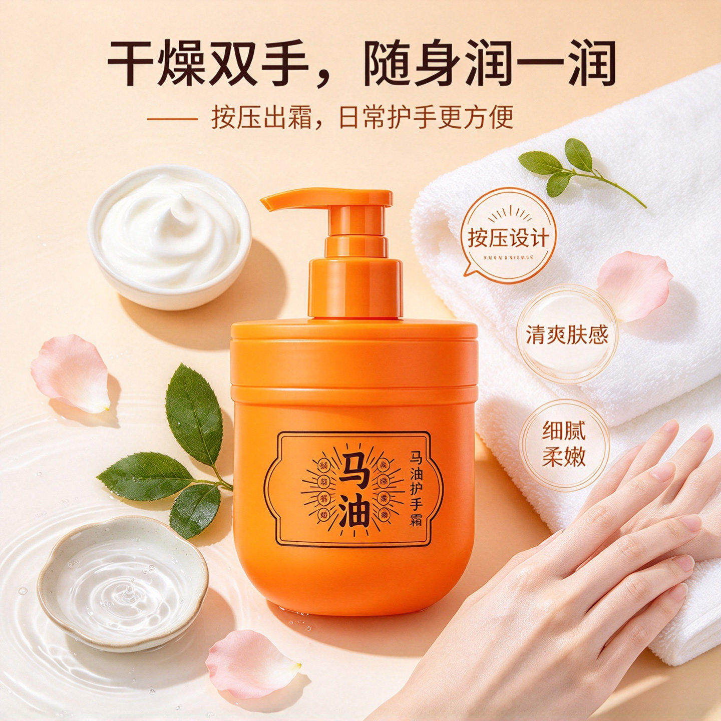 马油护手霜润泽舒缓滋润