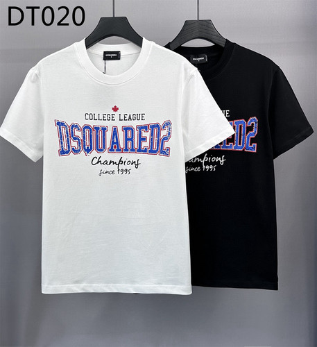 DT020微阔宽松新款D2字母印花春夏短袖T恤男装上衣圆领男T恤打底