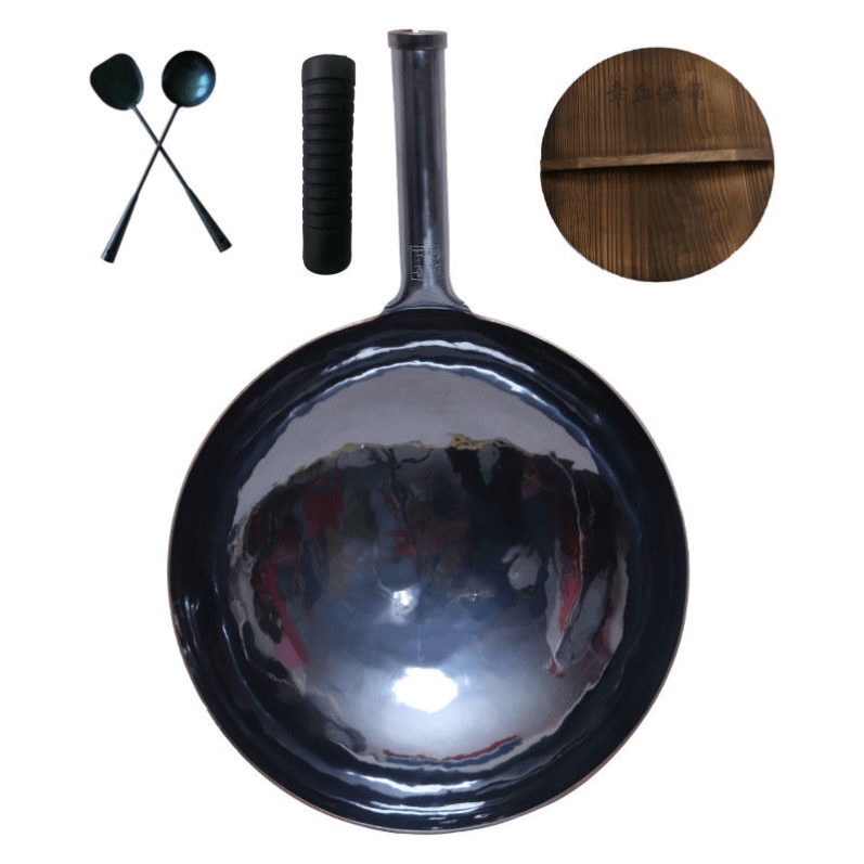 正宗章丘炒菜锅手工铁锅官方旗舰店正品无涂层不粘锅老式家用炒锅