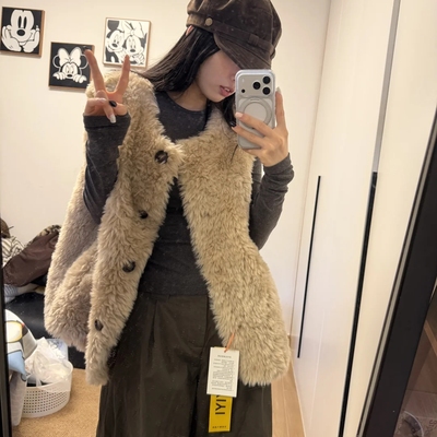 COCO皮草“欧尼马甲”西班牙王室托卡！奢贵万搭王~进口皮毛一体