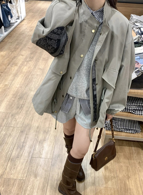JULY FAIRY早秋季韩系chic别致复古慵懒松弛感夹克外套女2025新款