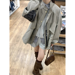 韩系chic别致复古慵懒松弛感夹克外套女2025新款 JULY FAIRY早秋季