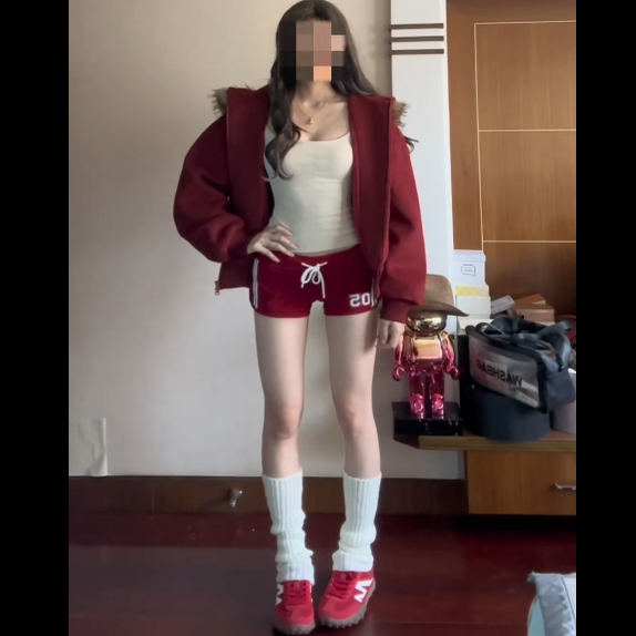 NICEBAD 美式复古腊肠狗绣花毛领外套夹克简约长袖秋冬保暖卫衣潮