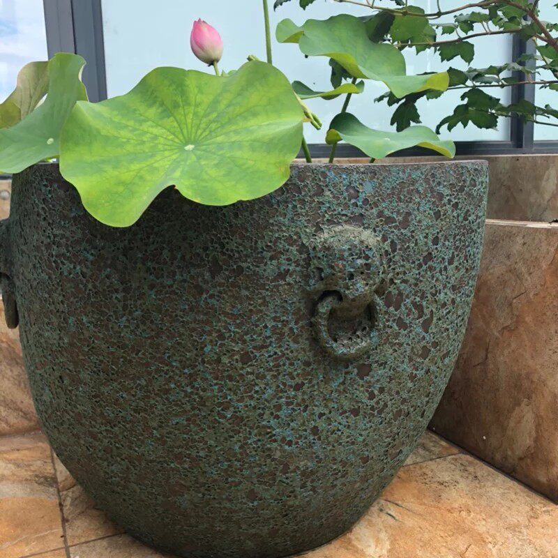 陶罐陶瓷室内外摆件中式复古陶制花盆庭院荷花缸装饰陶缸景观鱼缸