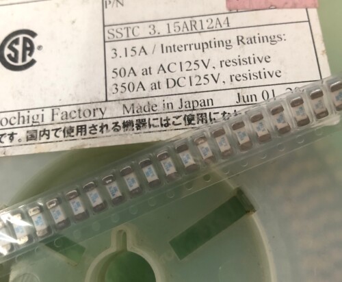 SSTC3.15AR12A4 丝印SOC 3.15A 125V 1808 3.15A贴片慢熔保险丝管